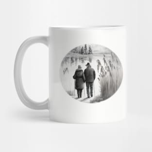 Elderly Couple Mug